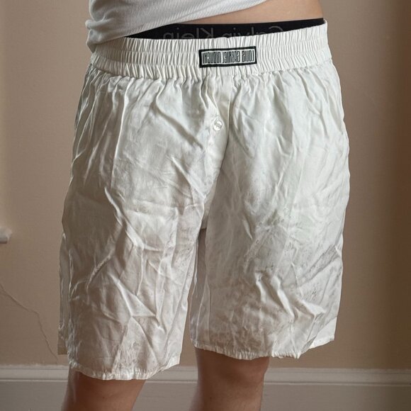 LGN Louis Gabriel Nouchi Large Pajama Shorts - White - Picture 1 of 6